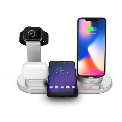 Multifunctional Wireless Phone Charger  Type c Fast Charger Wireless 6 in 1 Wireless Charging Station