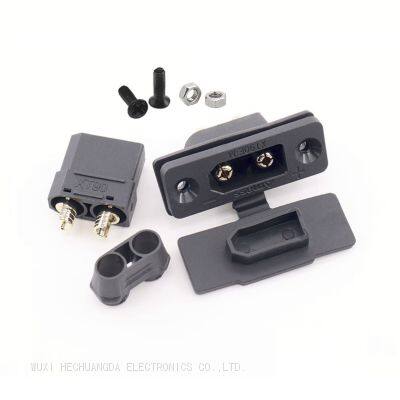 Genuine Amass XT90E-M black XT90H connectors Male Female gold plated battery connectors with dust cover