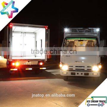 Double Temperature Adjustable Partition Wall Refrigerated Truck Light Duty NPR Chassis Ice Cream Yogurt Reefer Truck