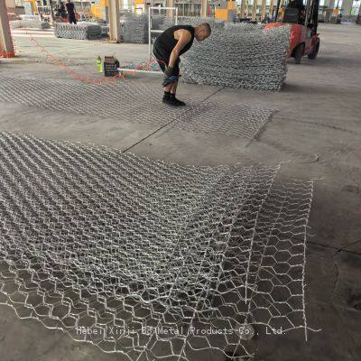 Galvanized Gabion Box Retaining Wall for Canal Lining Hill Slope Support Roadbed 6x8cm 8x10cm Mesh