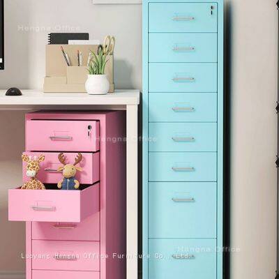 Rolling Drawer Cabinet With 10 Drawers | Customizable Color & Durable Stylish | for Home Office Storage