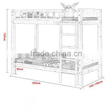 New Fashion Furniture Pine Wood Double Bunk Children Bed photo-6