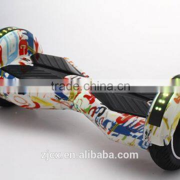 8" bluetooth speaker 2 wheels electric self balancing scooter graffiti fashion colored drifting longboard