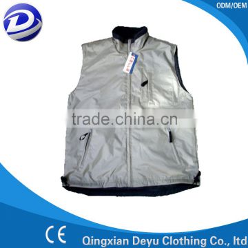 high quality silver shiny men vest