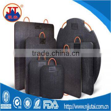 Black OEM uhmwpe truck loading outrigger pads