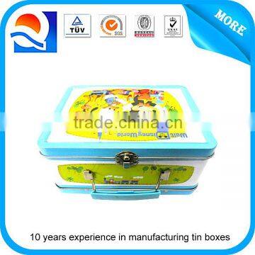 colorful printed tin box for stationery