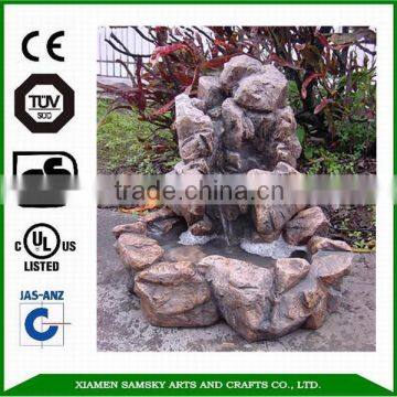 2015 Hot sales rock garden stone water fountain rock fountain