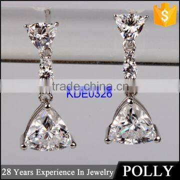 micro Pave 925 silver earring with CZ