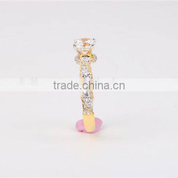 2016 Latest Design 18k Gold Plated 925 Silver Diamond Ring Wholesale photo-6