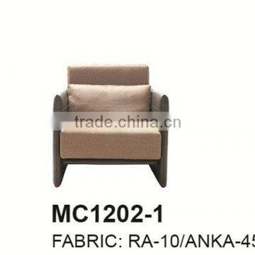 Modern living furniture wood base sofa with linen fabric MC1202