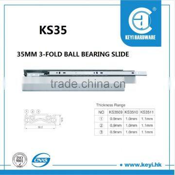 Zinc Finish Triple Premium Telescopic Drawer Sliding Channel photo-2