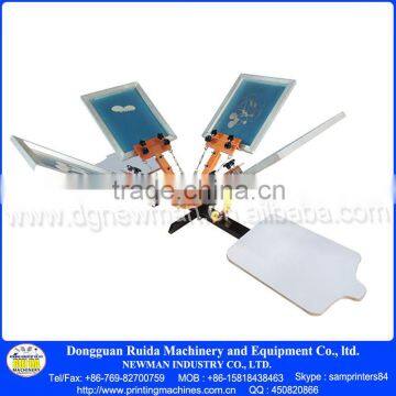 4 color 2 station screen printing machine