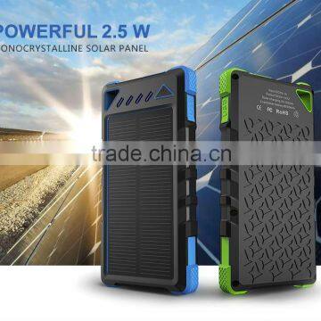 2016 new arrival solar charger 8000mah charger, solar power bank