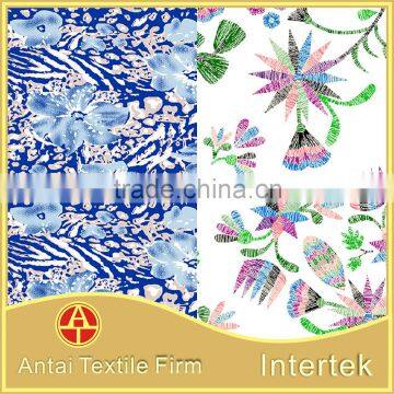 Nylon Lycra Tropical Flower Pattern Printed Swimwear Fabric /Floral Design Printing Dress Fabric photo-5