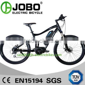 Aluminum Alloy 700C Middle Motor Electric Bicycle / Full Suspension Electric Mountain Bike