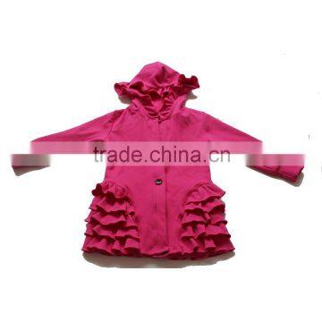 Best selling girls spring jackets super cotton ruffle jackets toddler girls jacket clothes