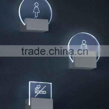 Wall light signage for interior/acrylic LED sign display