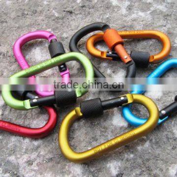 Hot Sales Fashion Style Color D Shaped Aluminum Karabiner Snap Hook & Spring Hook photo-2