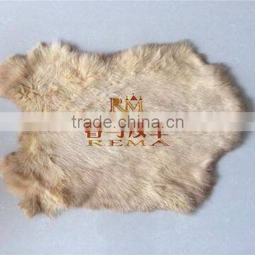 tanned rabbit fur skin, dyed color