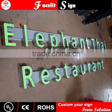 High quality led acrylic reverse backlit channel letter