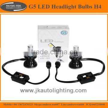 Hot Selling High Quality G5 4 Sided LED H4 Headlights Super Bright High Power Car H4 LED Headlight Bulbs