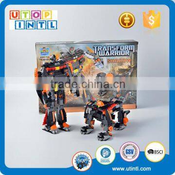 Popular new arrival world famous 2 in 1 DIY a robot or a wolf building block robot                        
                                                                                Supplier's Choice
