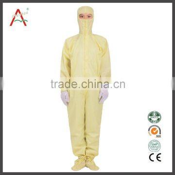 LABY-013-4-505 White S/M/L/XL/XXL Antistaic Washable Coveralls With Cap for Cleanroom Esd Garment Ebola