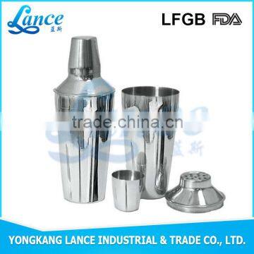 Hote-selling Metal stainless steel cocktail shaker customized