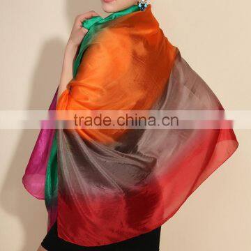 Infinity paj chiffon gradient rainbow silk shawls and scarves