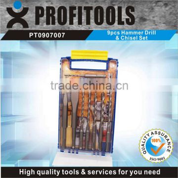 9pcs SDS-Plus Hammer Drill and Chisel Combination Set