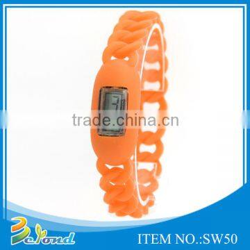 Promotional lightweight silicone bracelet cheap digital watch