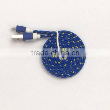 Colorful Micro Braided Usb Data Cable for v8 Usb Charging Flat Micro Usb Cable for Samsung photo-4