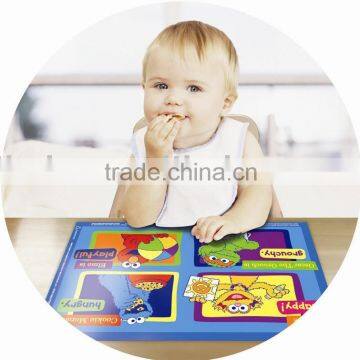 High quality colorful printing LDPE baby mat stick on table for meal