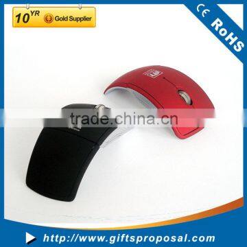 2.4G Snap-in Transceiver Fold Wireless Mouse Cordless Mice USB Folding Mouse Black photo-4