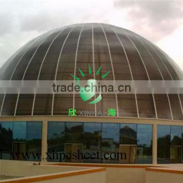 High Quality ISO Certification Bayer Makrolon UV Canopy Roof commercial glasshouseHollow Polycarbonate sheet dome greenhouse