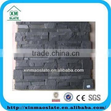 [factory direct ] 40X10Cm wall panel stone slate culture stone black culture slate QMB-4010RG1A