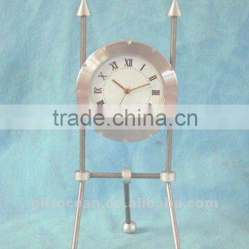 aluminum art metal desk clock,metal crafts table clock