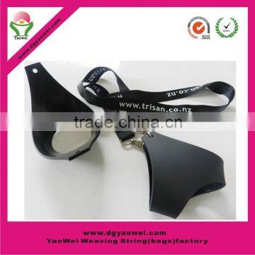 2016 new fashion promotional black wine bottle holder blank lanyards