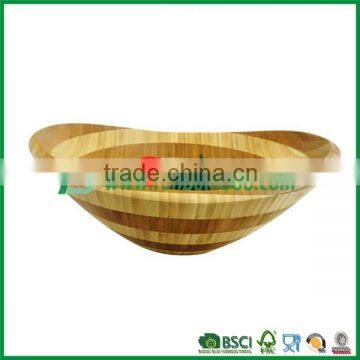 Stripe bamboo salad fruit bowls with 2 colors