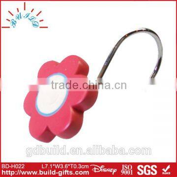 plastic curtain sliding hooks/polyresin shower curtain hook