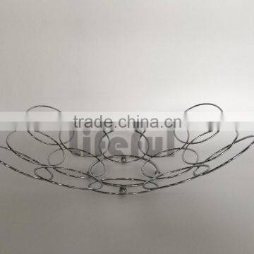 Fruit Basket, Dining Room Antique Style Chrome Steel Fruit Bowl