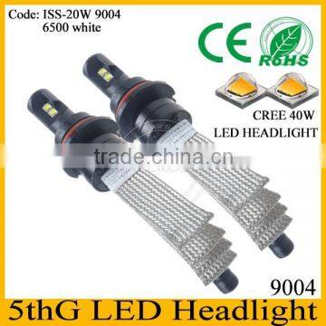 Guangzhou auto parts 6500k power 9004 led socket bulb, led headlight 20w