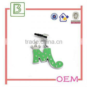 Equisite Hot Sale 3.5mm Dust Plug Ornament for Cellphone