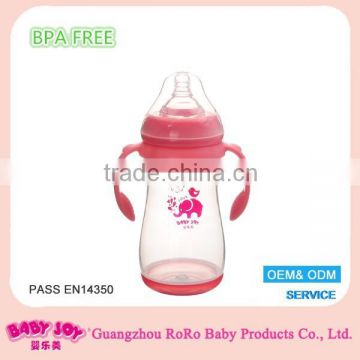 12oz 350ml Non-toxic bpa free plastic newborn feeder temperature sensing baby bottle