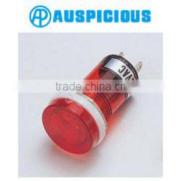 16mm Round Flat Head Pilot Lamp, Indicator Light (PL1604)