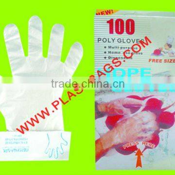 2013 top seller hdpe disposable plastic gloves