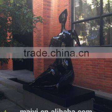 modern figure fiberglass statue sculpture for outdoor decoration