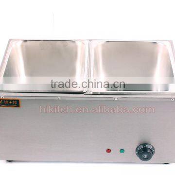 Commercial Restaurant Kitchen Equipment Table Top 2KW 2 Pans Electric Bain Marie Food Warmer