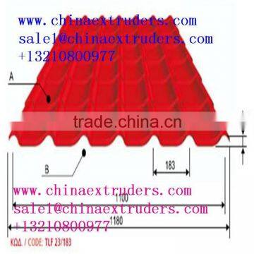 recycled UPVC PVC ASA glazed corrugated roofing tile machinery