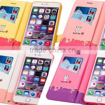 Lovely Cats Pattern Mobile Phone Case Flip Wallet Phone Case For IPhone 6 photo-5